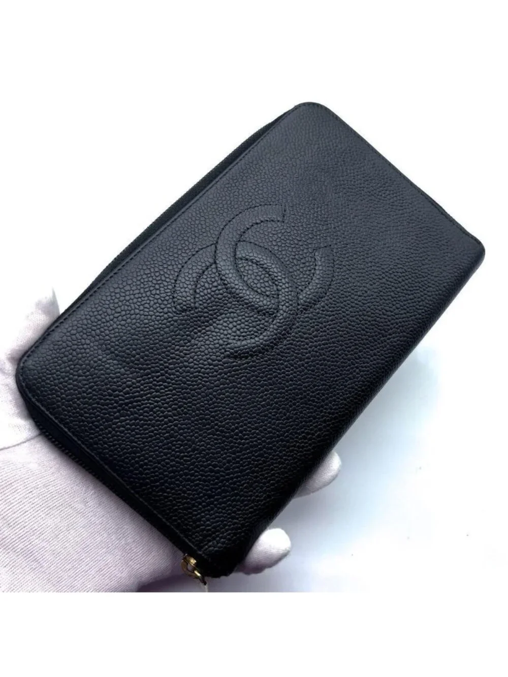 Chanel Wallet Coco Stitch Caviar Organizer